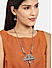 Silver-Toned Tribal Necklace and Earring Set