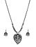 Women Silver-Toned Ganesh Necklace and Earring Set