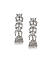 Stones Silver Plated Floral Jhumka Earring