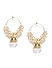 White Pearl Gold Plated Jhumka  Earring