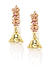 Gold-Tone Pink Beaded Jhumka Earring For Women