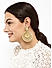 Gold-Toned Off-White Chandbali Earrings