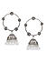 Ethnic Indian Traditional Silver Circle Jhumka Earrings For Women