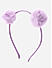 ToniQ Kids Monochrome purple bunny ear Hair Band and Bunny ear Rubber Band Gift set (set of 2)