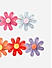ToniQ Monochrome colourful flower design hair clips 