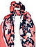 Toniq Multicolor Monet Satin Floral Printed Scarf Scrunchie Rubber Band For Women