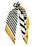 Toniq Multicolor Satin Stripe Printed Scarf Scrunchie Rubber Band For Women