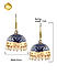 Beads Navy Blue Enamelled Gold Plated Jhumka Earring
