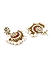 Fida Gold Wedding Ethnic Red Enamelled Kundan Chandbali with Pearls Drop Earrings For Women