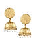 Beads Gold Plated Textured Jhumka Earring
