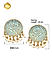 Fida  Gold Wedding Ethnic Traditional Sky Blue Meenakari Pearl Bold Stud Earrings For Women