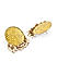 Fida Bitiya Rani Gold Wedding Ethnic Traditional Haldi Yellow Meenakari Pearl Bold Stud Earrings For Women