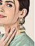 Fida Gold Wedding Ethnic Traditional Kundan Stone Pink and Blue Turquoise Enamel Jhumka/ Jhumki Earring For Women