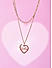 Barbie™ Limited Edition  Pink  Stone Studded Heart Shape Charm Necklace