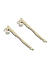 Toniq Gold You Shine Set Of 2 Stone Embellished Hair Clips/Pins For Women