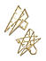 ToniQ Monochrome gold  Hoop Hair claw clip Gift set (set of 2)