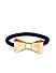 Set Of 2 Gold Bow Rubber Band For Women