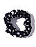 Black and White Polka Dotted Printed Rubber Band Scrunchie For Women