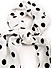 White Polka Dot Printed Scarf Scrunchie For Women