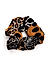 Set Of 2 Animal Print and Solid Pink Scrunchie For Women
