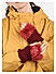 Toniq Classy Maroon  Special Winter  Seasonal Wear Fur Glove For Women Pair