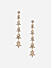 Toniq  White Gold Plated Star CZ Stone Studded Drop & Dangler Earrings For Women