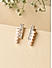 Toniq Charming White Gold Plated Floral CZ Stone Studded Fusion Look Alloy Stud Earring For Women 