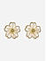 Toniq Elegant White Gold Plated Floral Fusion Look Alloy Stud Earring For Women 