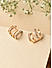 Toniq Pretty White Gold Plated Floral CZ Stone Studded Fusion Look Alloy Stud Earring For Women 