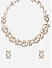 Toniq Stunning White Gold Plated Floral Pearl Necklace And Earring Set For Women