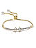 Gold-Plated White CZ Stone-Studded Contemporary Bracelet