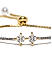 Gold-Plated White CZ Stone-Studded Contemporary Bracelet