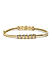 Gold-Plated White Zirconia Stone-Studded Bangle-Style Bracelet