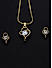 Gold-Plated White CZ Stone-Studded Jewellery Set