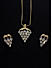 Gold-Plated White CZ Stone-Studded Jewellery Set