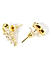 Gold-Plated White CZ Stone-Studded Jewellery Set