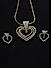 Gold-Plated White CZ Stone-Studded Jewellery Set