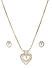 Gold-Plated White CZ Stone-Studded Jewellery Set