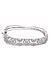 Silver-Toned Metal Cubic Zirconia Studded Bangle-Style Bracelet