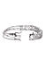 Silver-Toned Metal Cubic Zirconia Studded Bangle-Style Bracelet