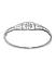 Silver-Toned Metal Cubic Zirconia Studded Bangle-Style Bracelet