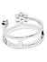 White Rhodium-Plated Cz Ring For Women