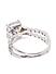 White Rhodium-Plated Cz Ring For Women