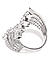 Women Silver-Toned Classic Floating Finger Ring