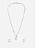 Fida Elegant Gold Plated Geometric Shape American Diamond Casual Wear Alloy Jewellery Set For Women