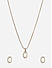 Fida Elegant Gold Plated Geometric Shape American Diamond Casual Wear Alloy Jewellery Set For Women