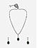 Fida Lovely Green Silver Plated Geometric American Diamond Party Wear Alloy Jewellery Set For Women