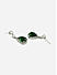 Fida Lovely Green Silver Plated Geometric American Diamond Party Wear Alloy Jewellery Set For Women