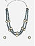 Fida Classy Grey Gold Plated Geometric Shape Kundan Beads Fusion Wear Alloy Jewellery Set For Women