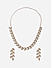 Fida Classy Rose Gold Plated Leafy Shape American Diamond Party Wear Alloy Jewellery Set For Women